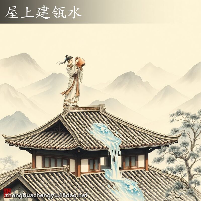 屋上建瓴水 配图