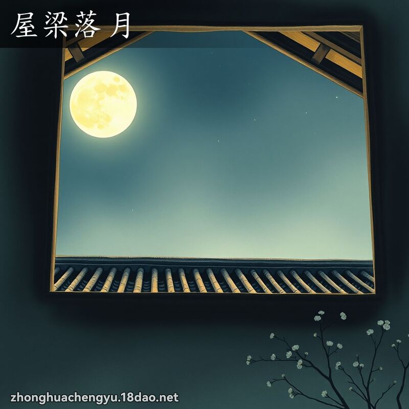屋梁落月 配图