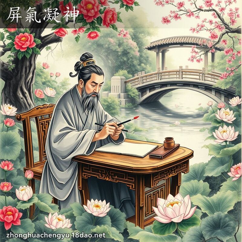 屏氣凝神 配图