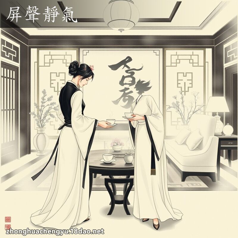 屏聲靜氣 配图