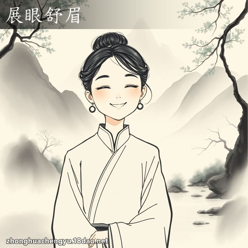 展眼舒眉 配图