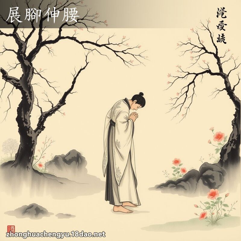 展腳伸腰 配图