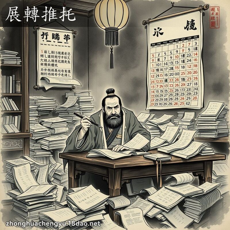 展轉推托 配图