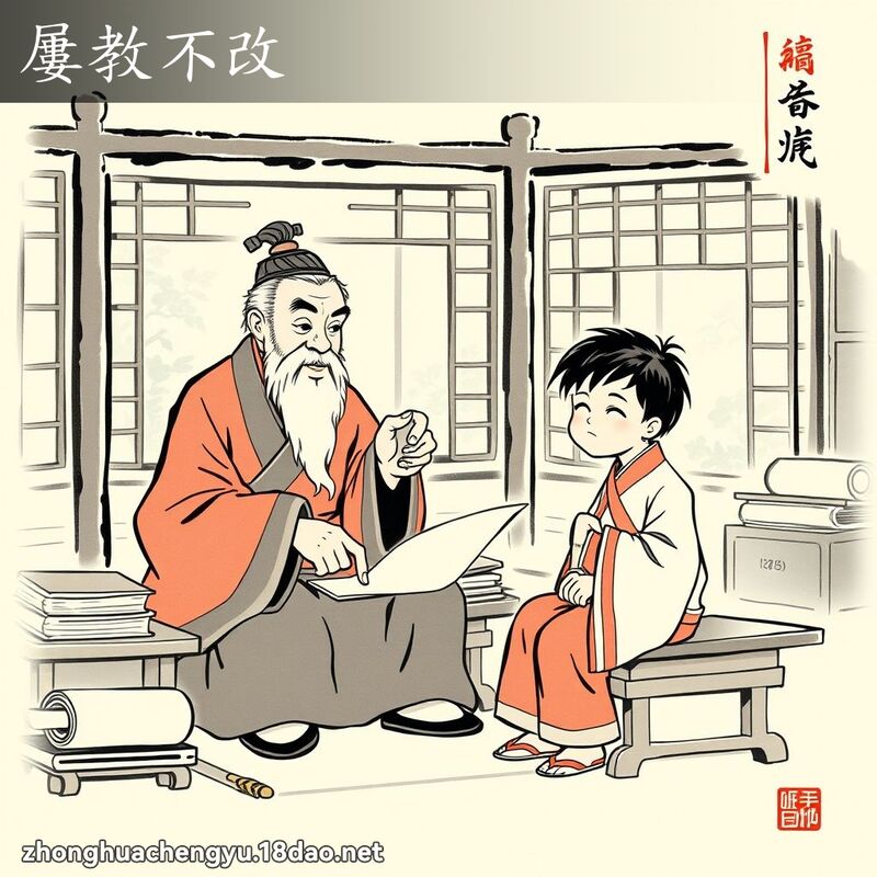 屢教不改 配图