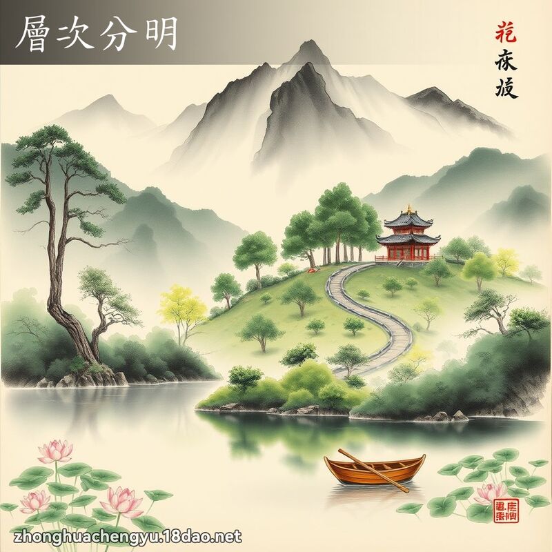 層次分明 配图
