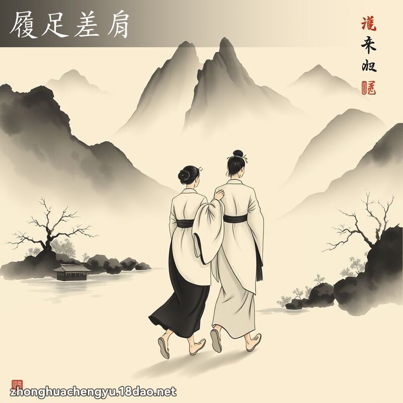履足差肩 配图