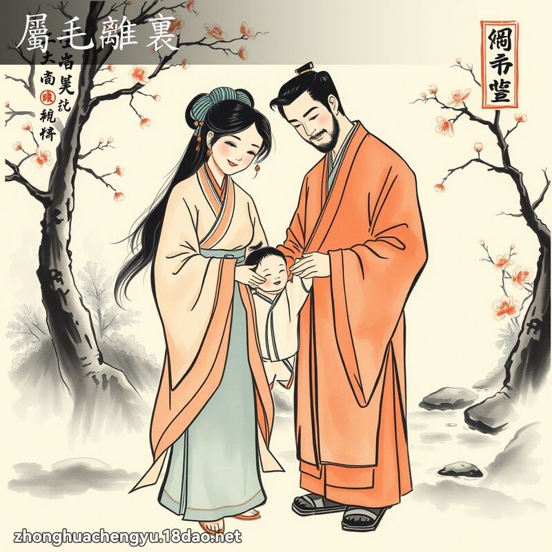 屬毛離裏 配图