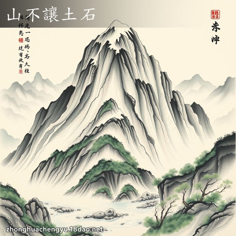 山不讓土石 配图