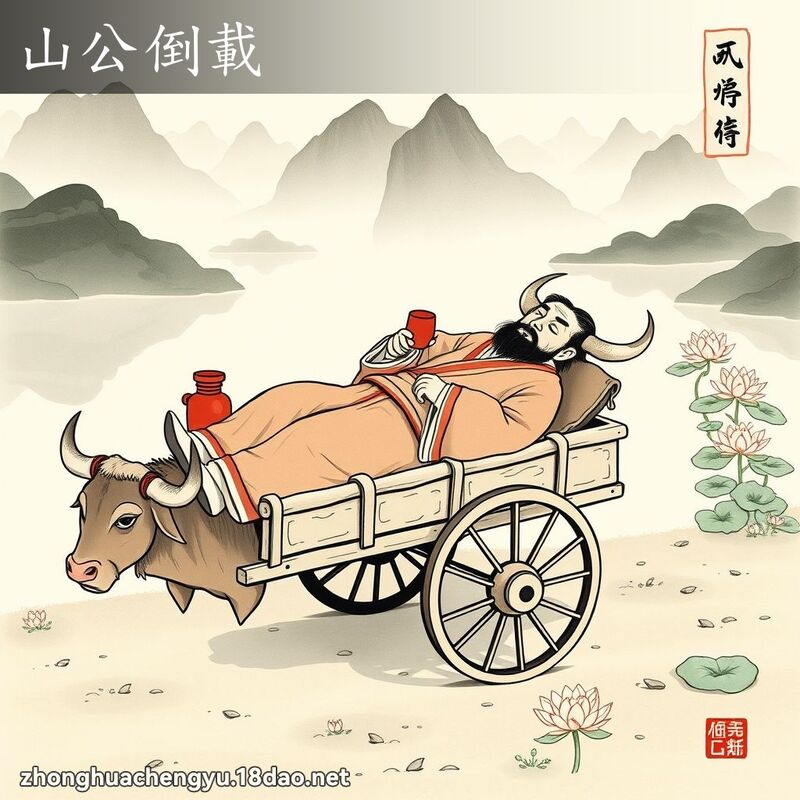 山公倒載 - 中華成語配圖