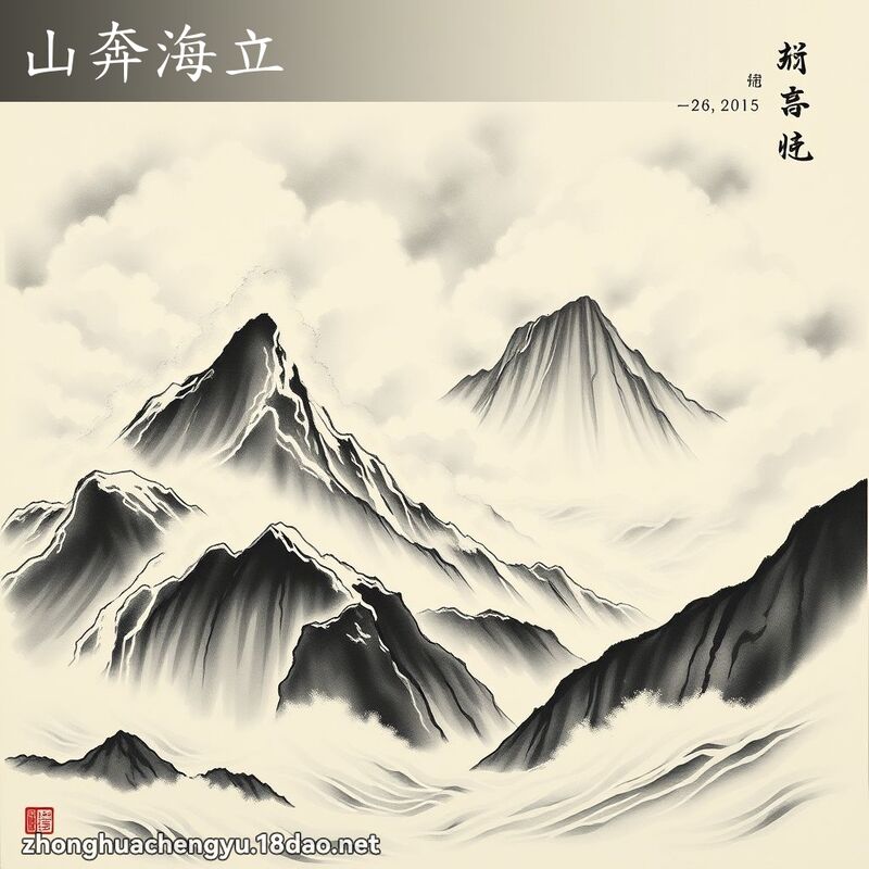 山奔海立 配图