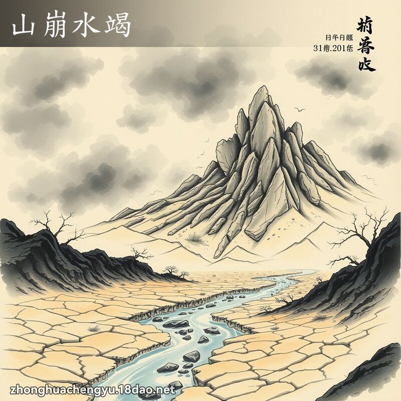 山崩水竭 配图