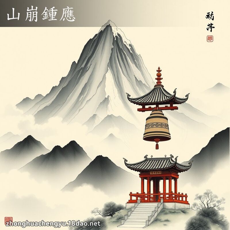 山崩鍾應 配图