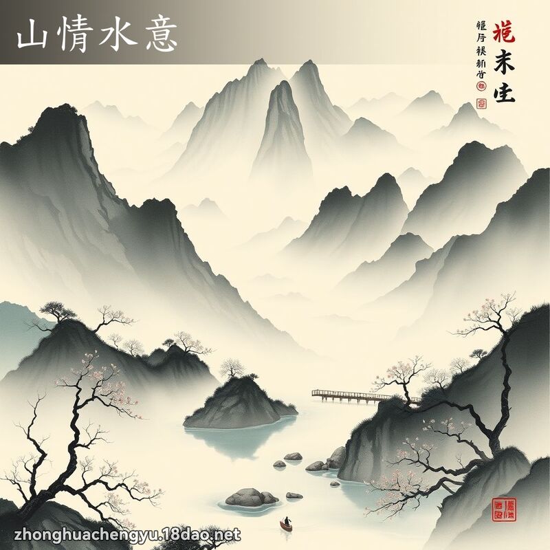 山情水意 配图