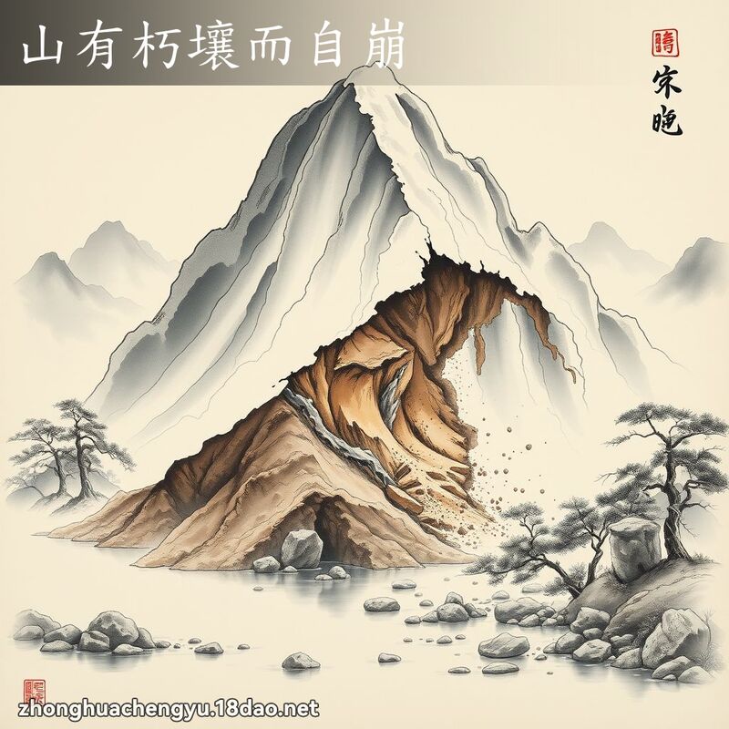 山有朽壤而自崩 配图