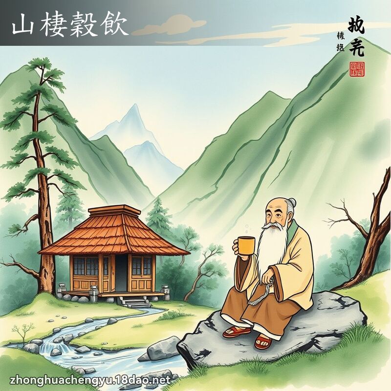 山棲穀飲 配图