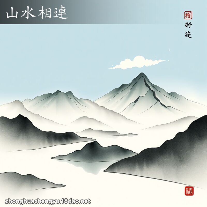 山水相連 配图