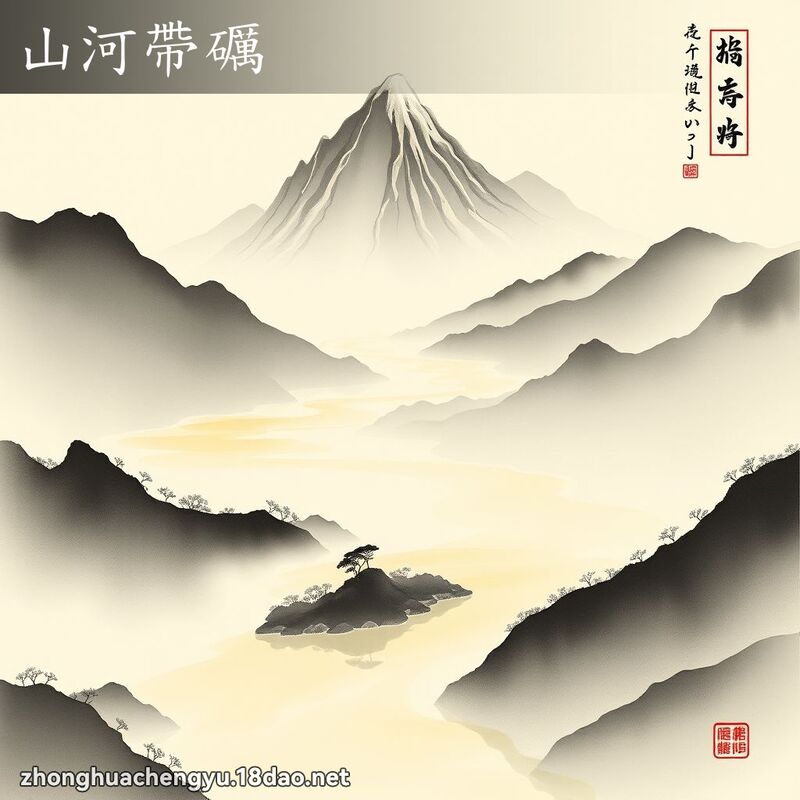 山河帶礪 - 中華成語配圖