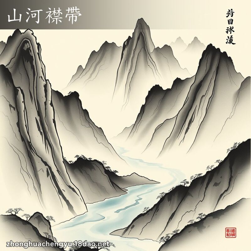 山河襟帶 - 中華成語配圖