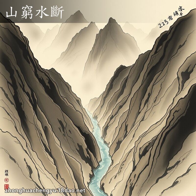 山窮水斷 配图