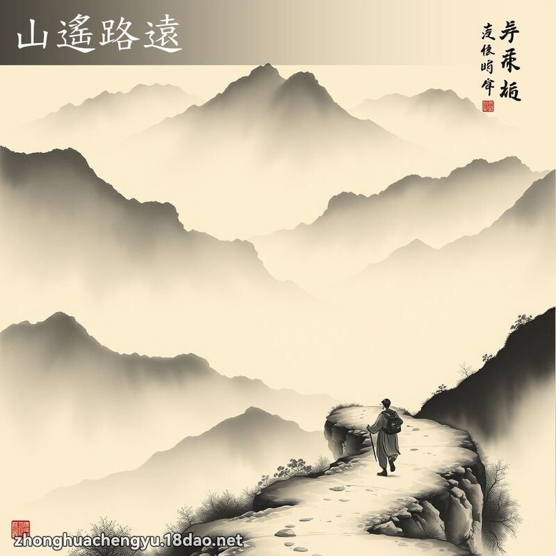 山遙路遠 - 中華成語配圖