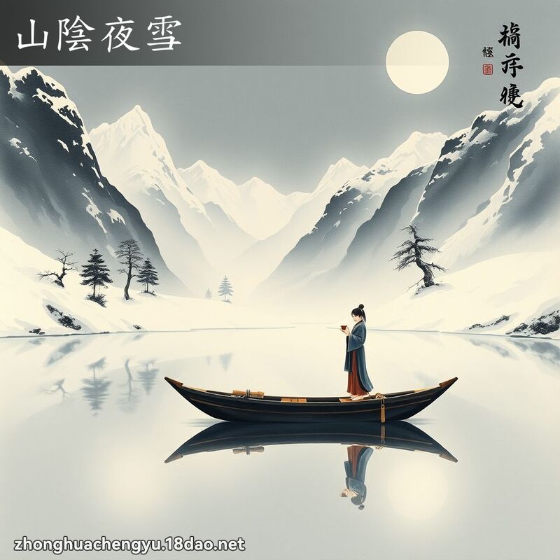山阴夜雪 - 中华成语配图