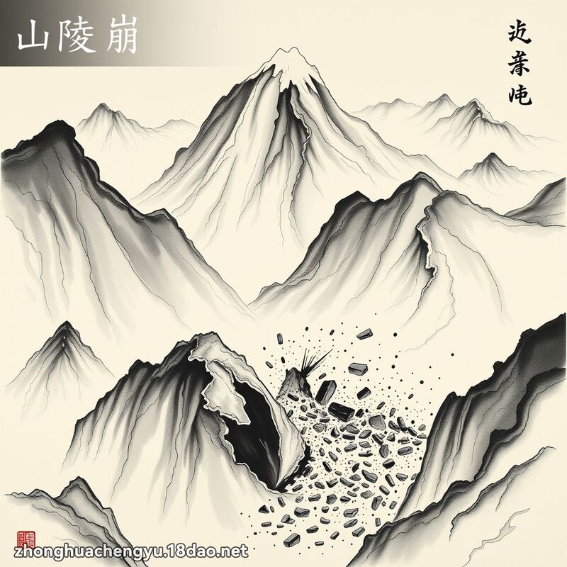 山陵崩 - 中华成语配图