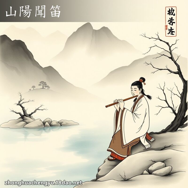山陽聞笛 - 中華成語配圖