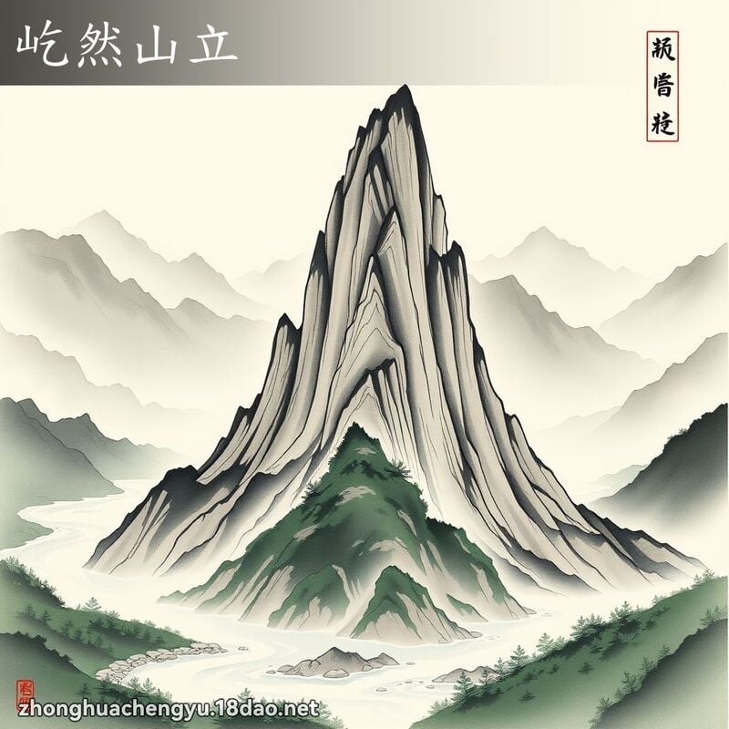 屹然山立 配图