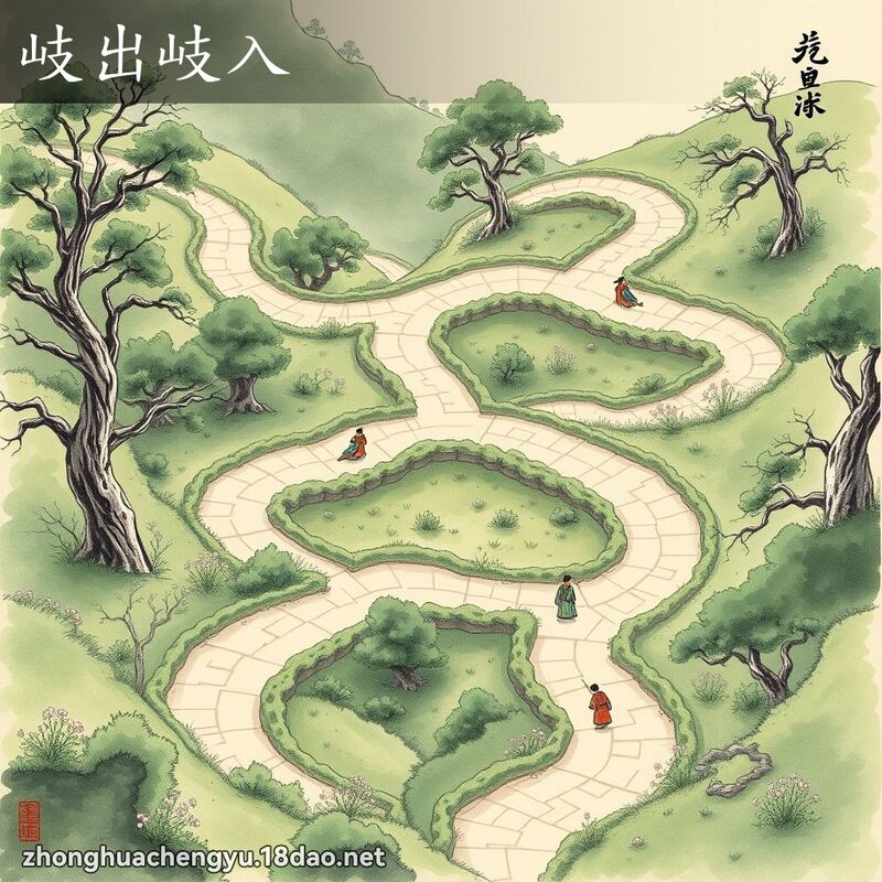 岐出岐入 - 中华成语配图