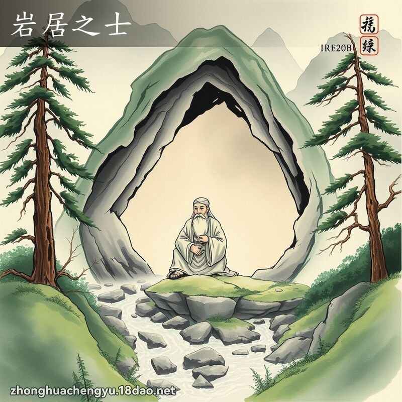 岩居之士 配图