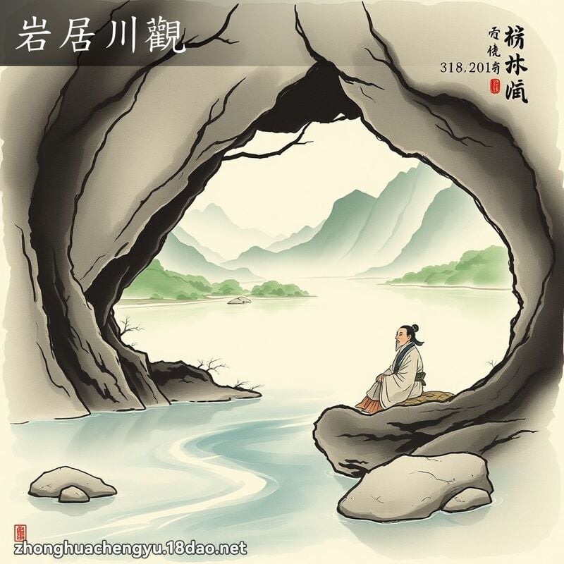 岩居川观 - 中华成语配图