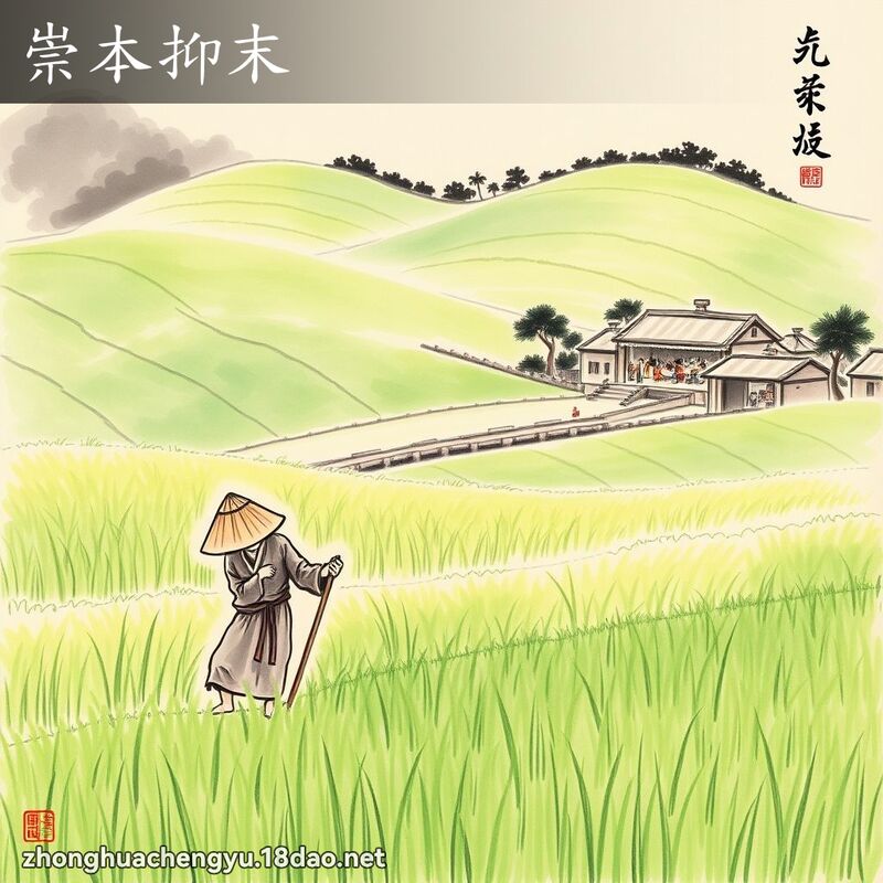 崇本抑末 配图