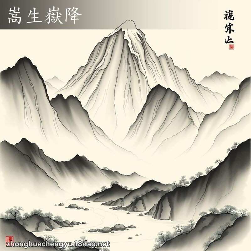 嵩生嶽降 配图