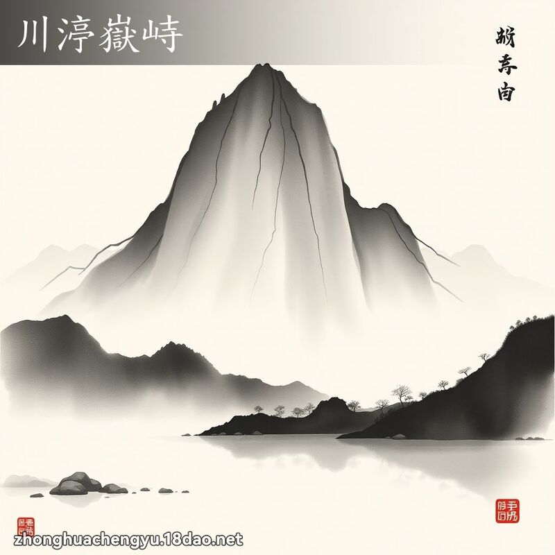 川渟嶽峙 - 中華成語配圖