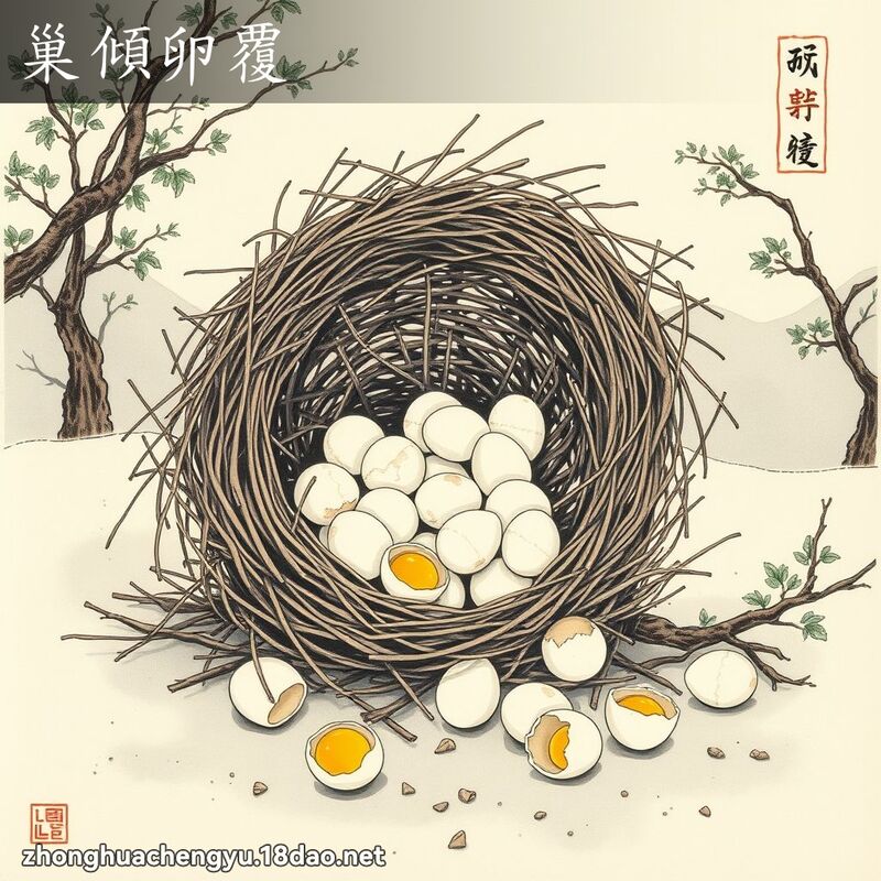 巢傾卵覆 配图