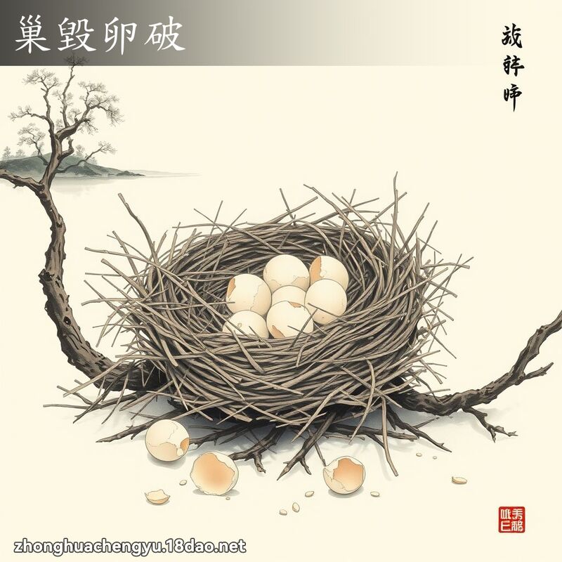 巢毀卵破 配图