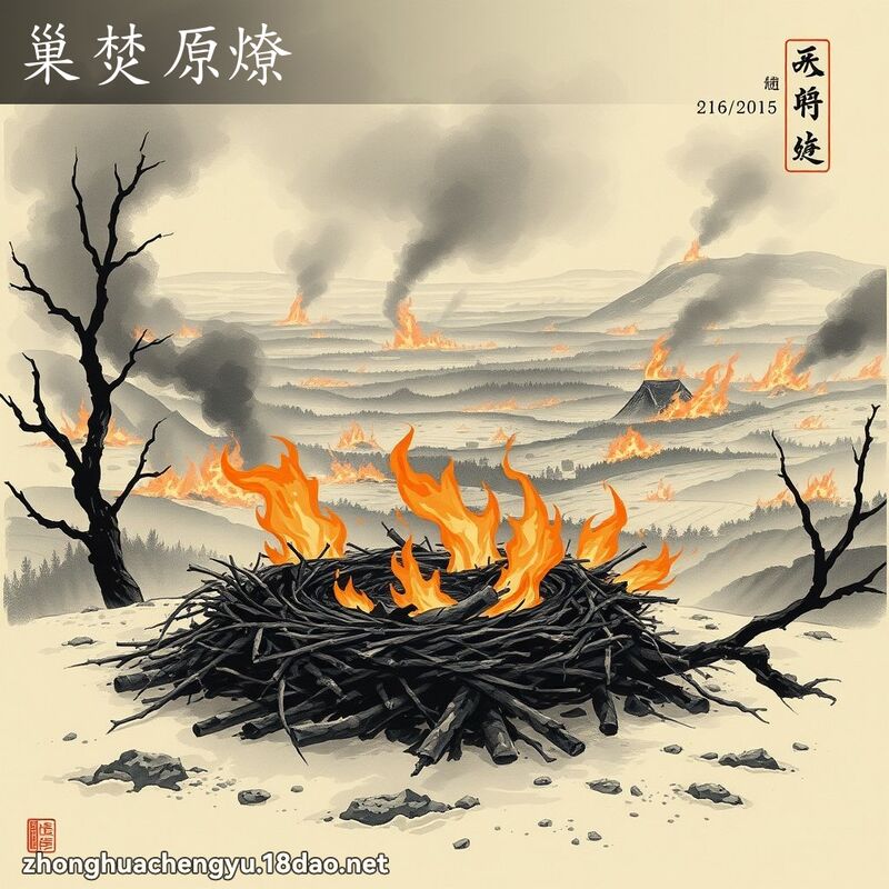 巢焚原燎 - 中華成語配圖