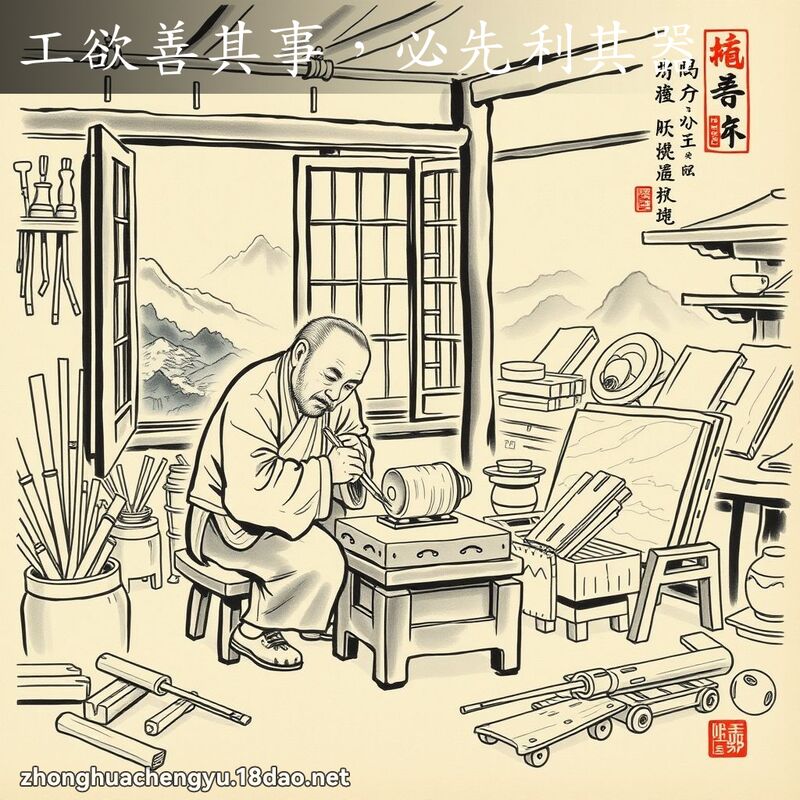 工欲善其事，必先利其器 - 中華成語配圖
