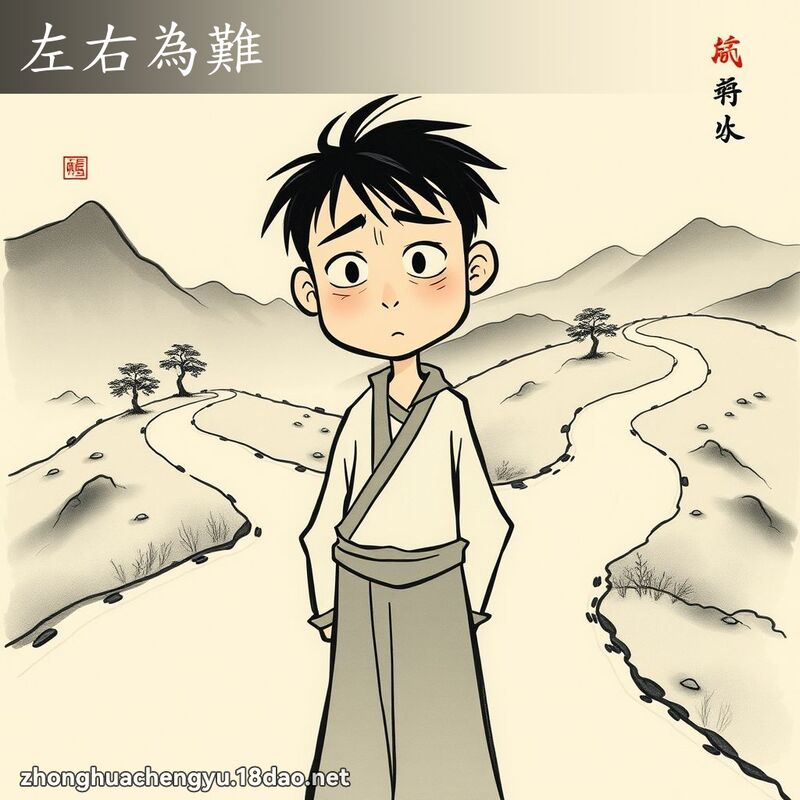 左右為難 配图