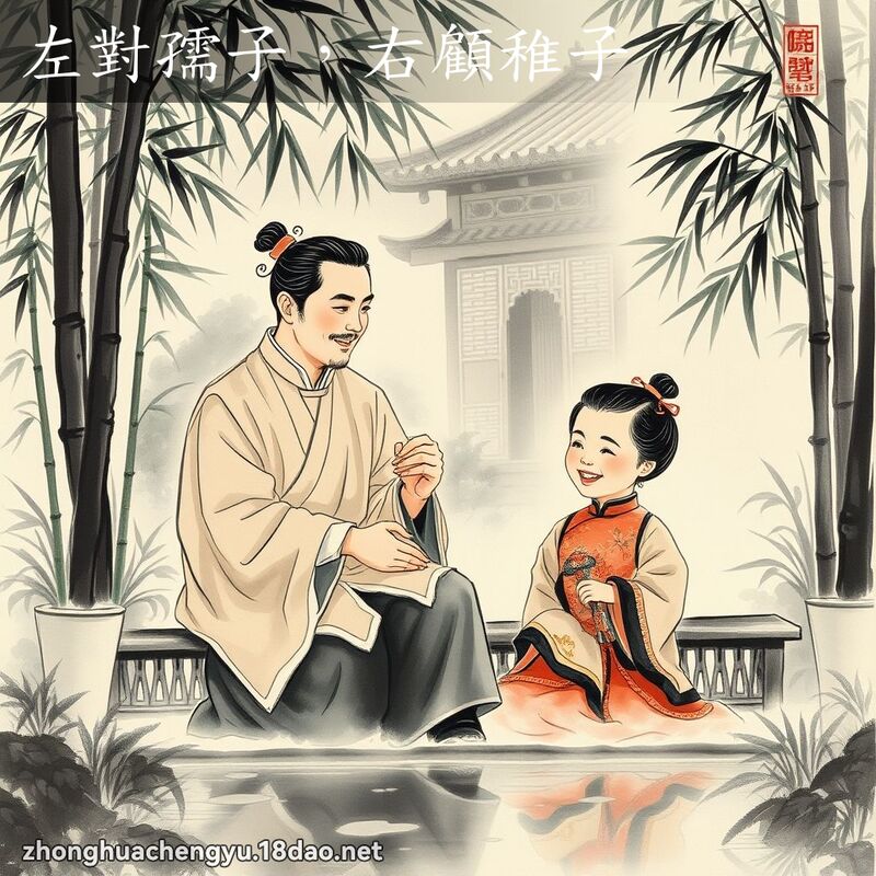 左對孺子,右顧稚子 配图