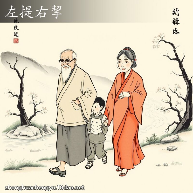 左提右挈 - 中華成語配圖