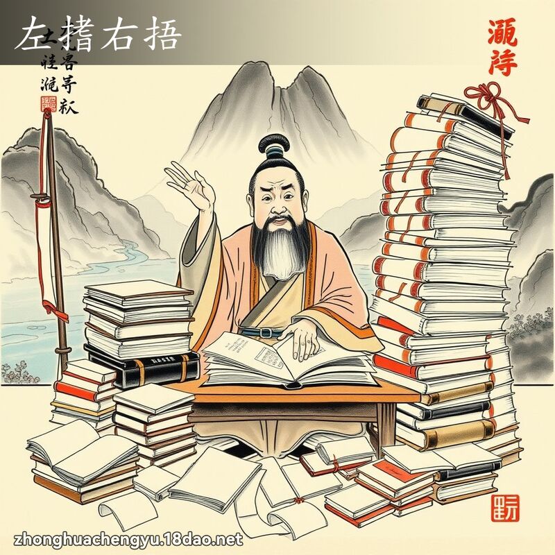左搘右捂 配图