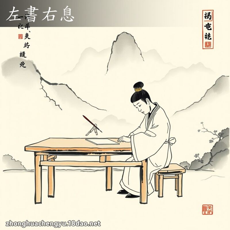 左書右息 配图