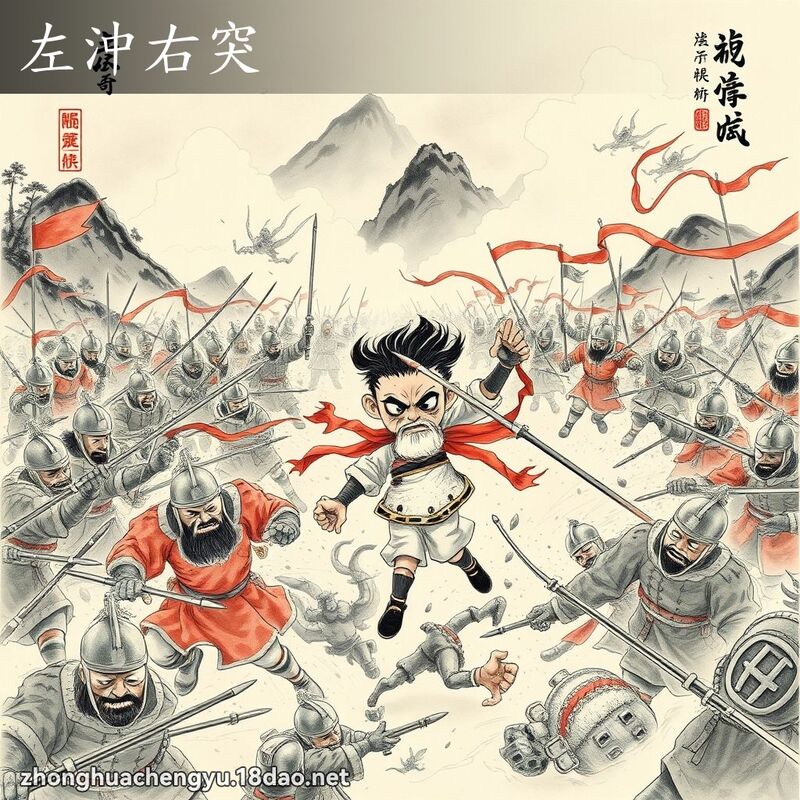 左沖右突 配图