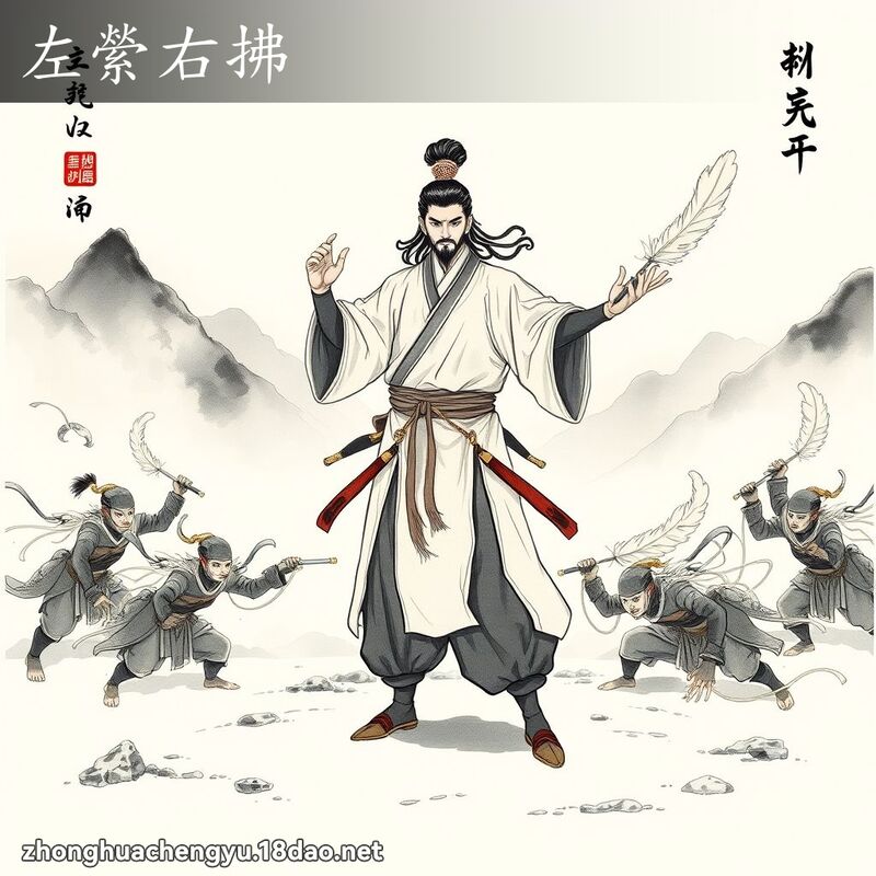 左縈右拂 配图