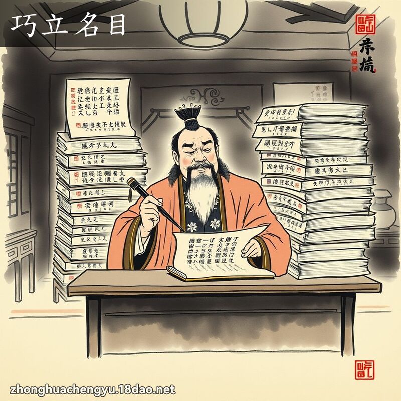 巧立名目 - 中華成語配圖