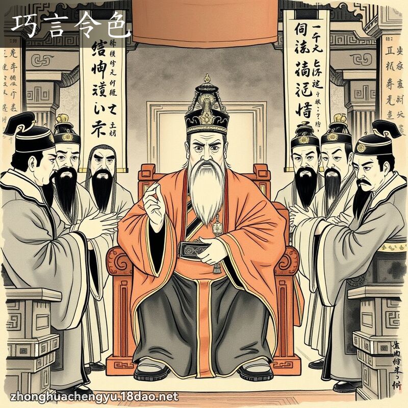 巧言令色 - 中華成語配圖