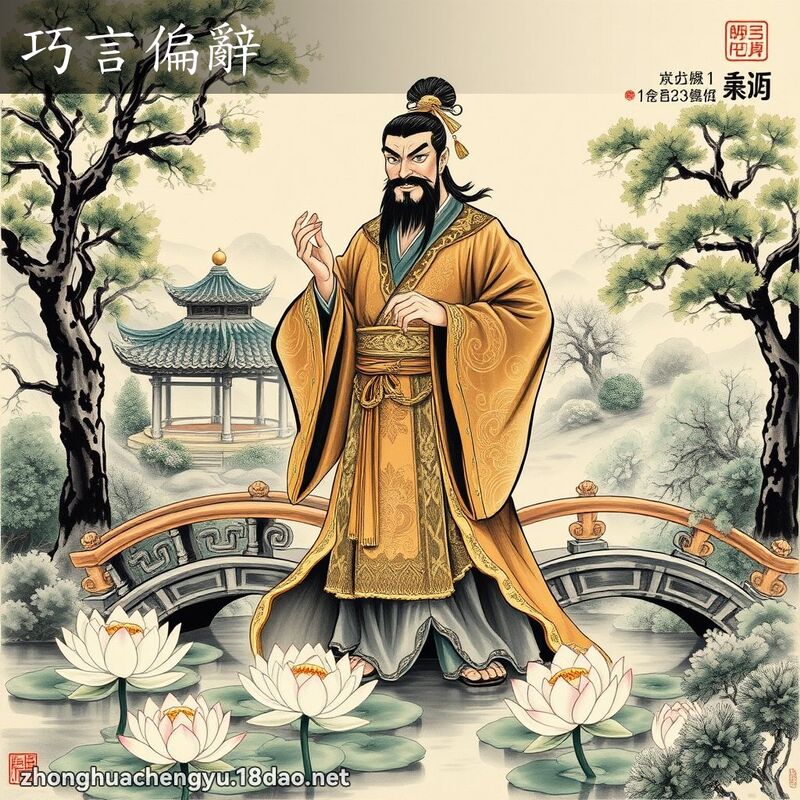 巧言偏辭 - 中華成語配圖