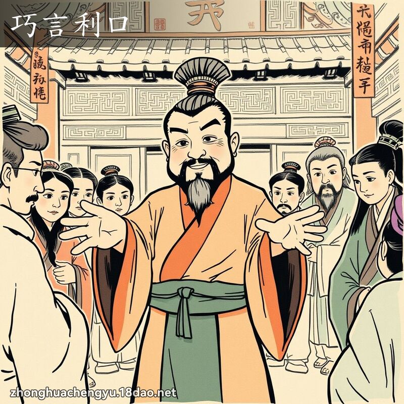 巧言利口 配图