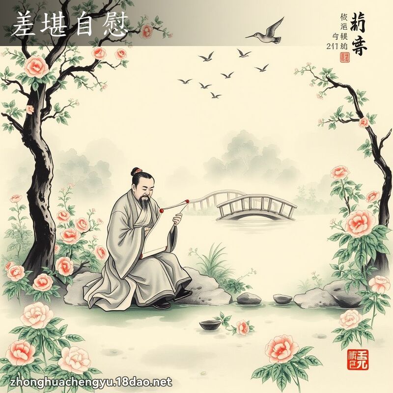 差堪自慰 - 中华成语配图